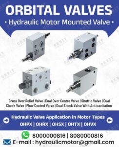 Hydraulic Motor Mounted Dual Over Center Valve + Shuttle Valve For OMT / OHT Motor in India