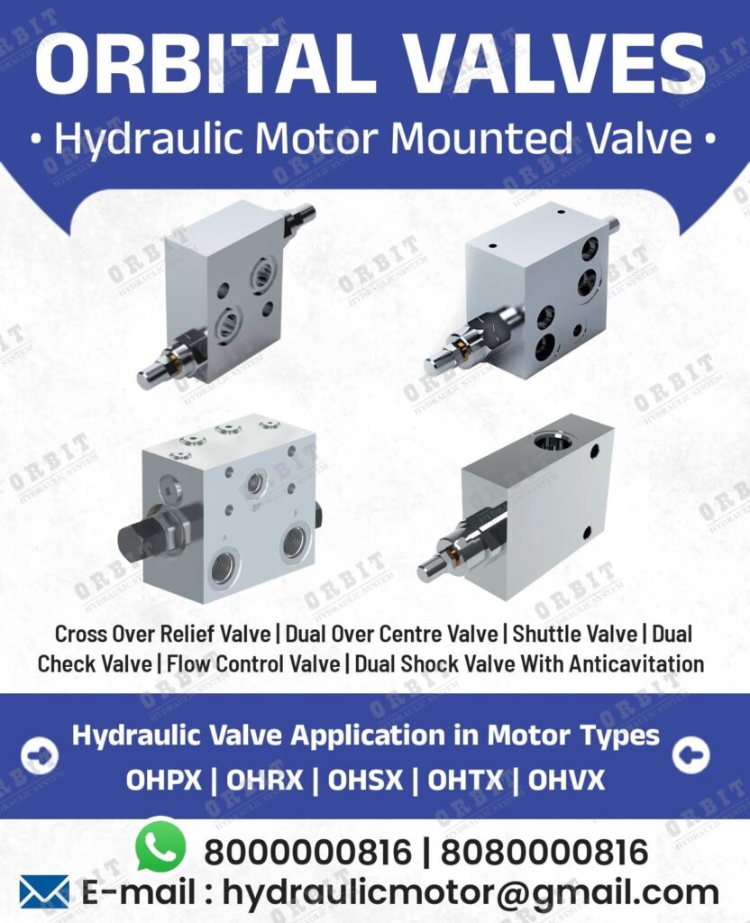 Hydraulic Motor Mounted Dual Over Center Valve + Shuttle Valve For OMT / OHT Motor in India