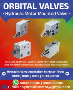 Hydraulic Motor Mounted Dual Over Center Valve + Shuttle Valve For OMT / OHT Motor in India